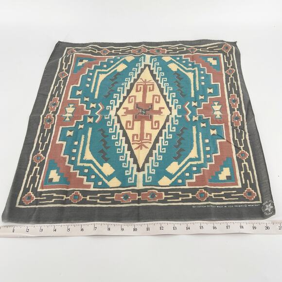 90s southwest print bandana 1990s vintage - Picture 3 of 5